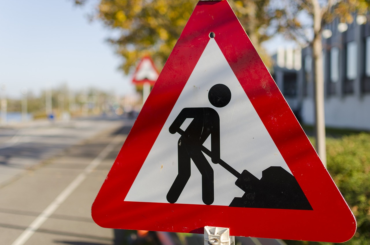 Road works in Stafford