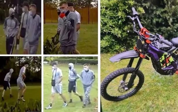 CCTV images and photo of stolen bike