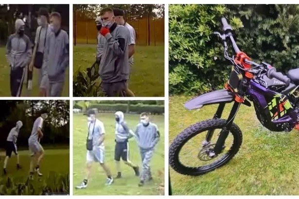 CCTV images and photo of stolen bike