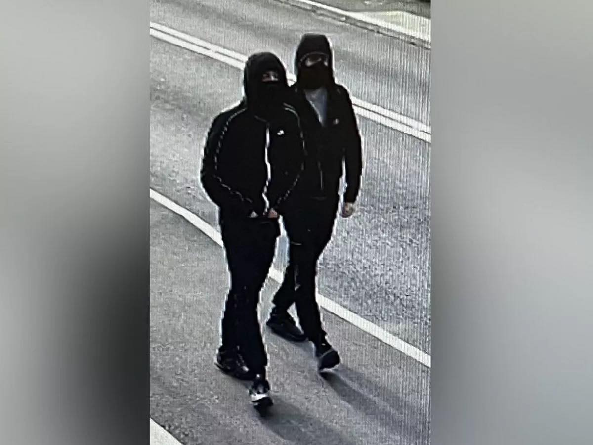 CCTV image of the two individuals Staffordshire Police are looking for