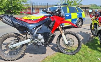 bike seized by Staffordshire Police