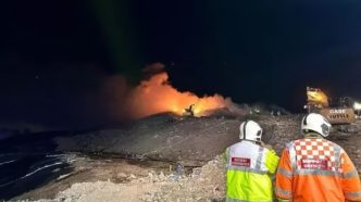 Walleys Quarry blaze