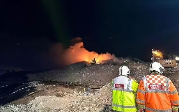 Walleys Quarry blaze