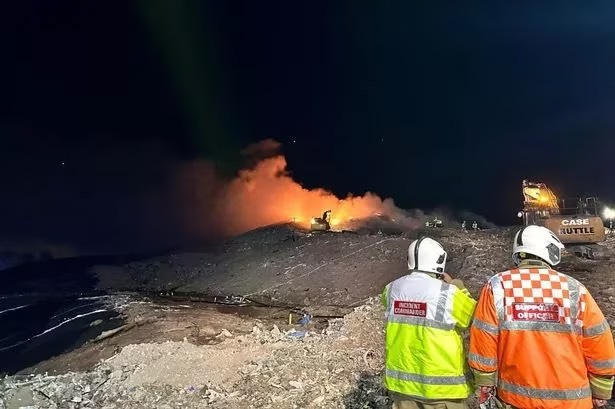 Walleys Quarry blaze