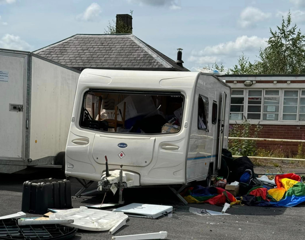 Pride caravan broken into