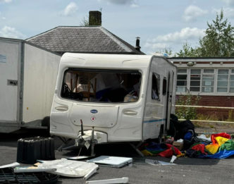 Pride caravan broken into