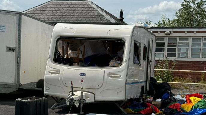 Pride caravan broken into